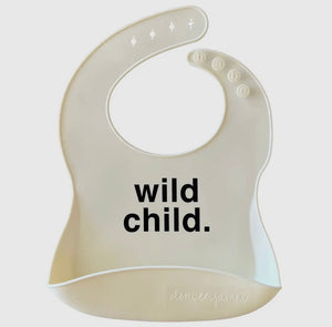 Silicone Bib- Cream Wild Child