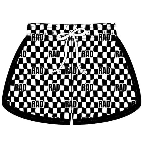 Rad Checkered Swim Trunks